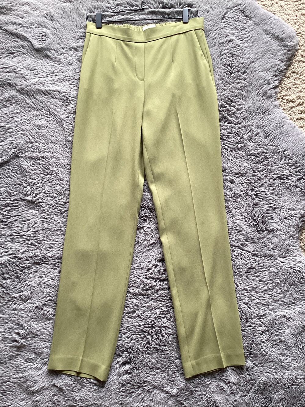 Aritzia Babaton Women's Straight Leg Pull-On Pants Office Career Green Size 6